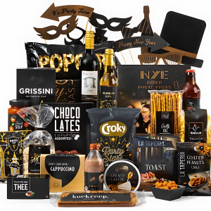 Koffie thee kerstpakket met cappuccino voor het personeel