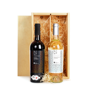 Mooie bedankpakketten met wijn verpakt in een luxe houten kistje