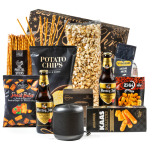 Kerstpakketten voor hem om te borrelen 