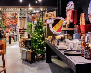 Fysieke kerstpakketten winkel 